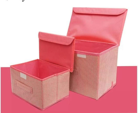 2-Piece Foldable Woven Storage Box Organizer (Big and Small)